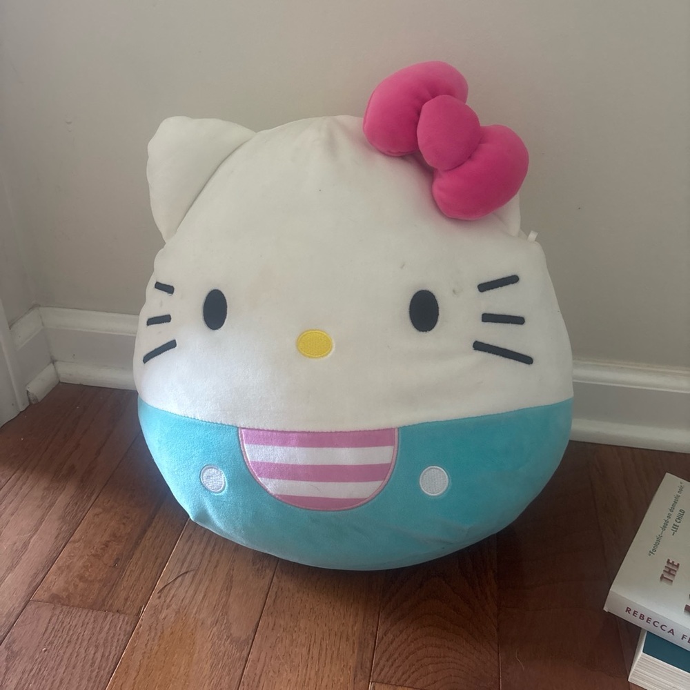 Squishmallow Sanrio Hello Kitty Plush Pillow - White, Pink, Teal